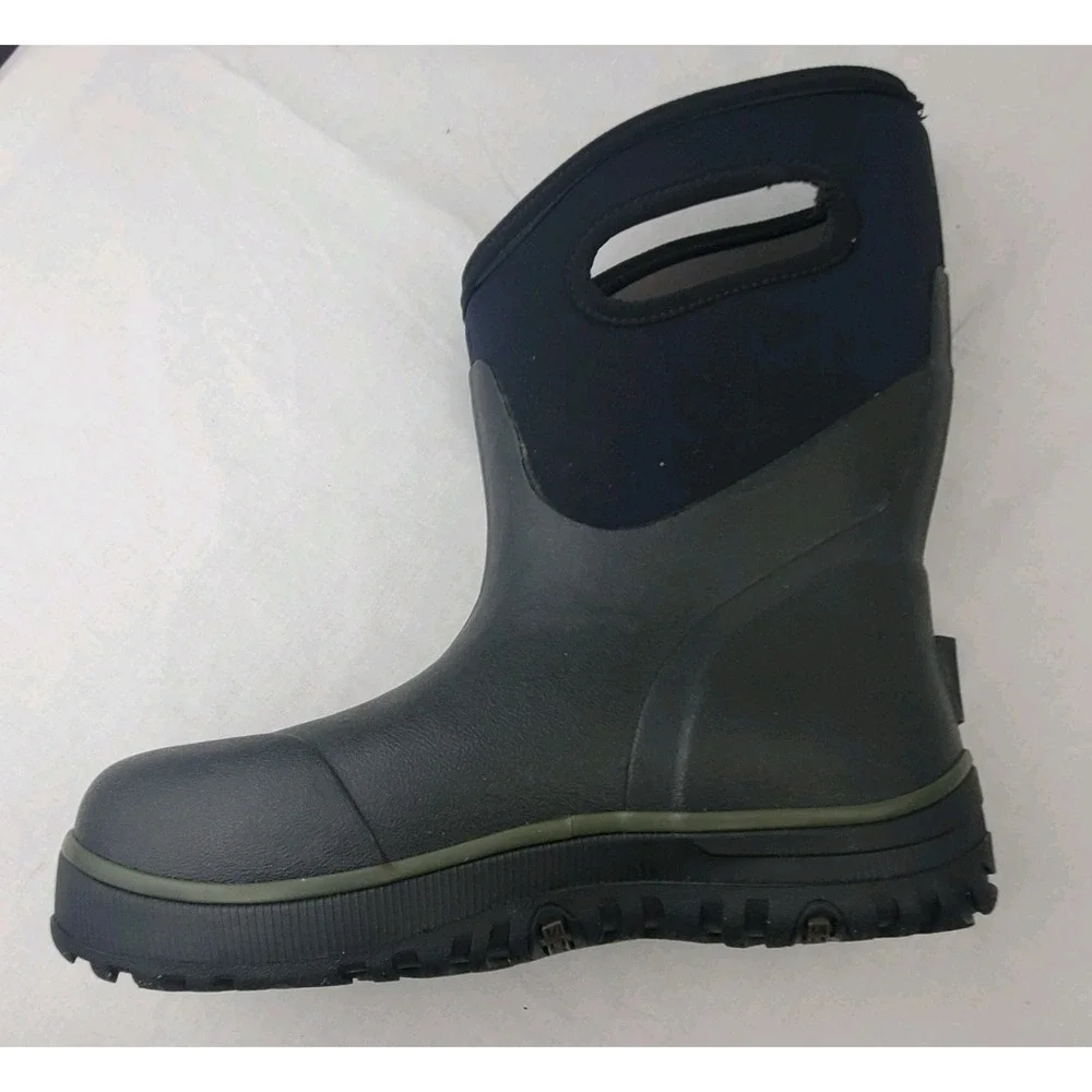 Bogs Men's Ultra Mid Waterproof Rugged Insulated Winter Rain Boot Black Size 6